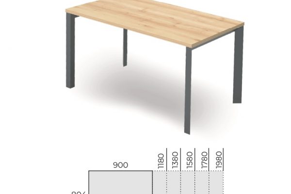 FL3 Sarkos Asztal 800mm Mélységben [EXTEND]
